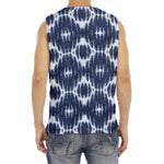 Blue Shibori Print Men's Fitness Tank Top