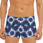 Blue Shibori Print Men's Short Boxer Briefs