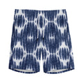 Blue Shibori Print Men's Athletic Shorts
