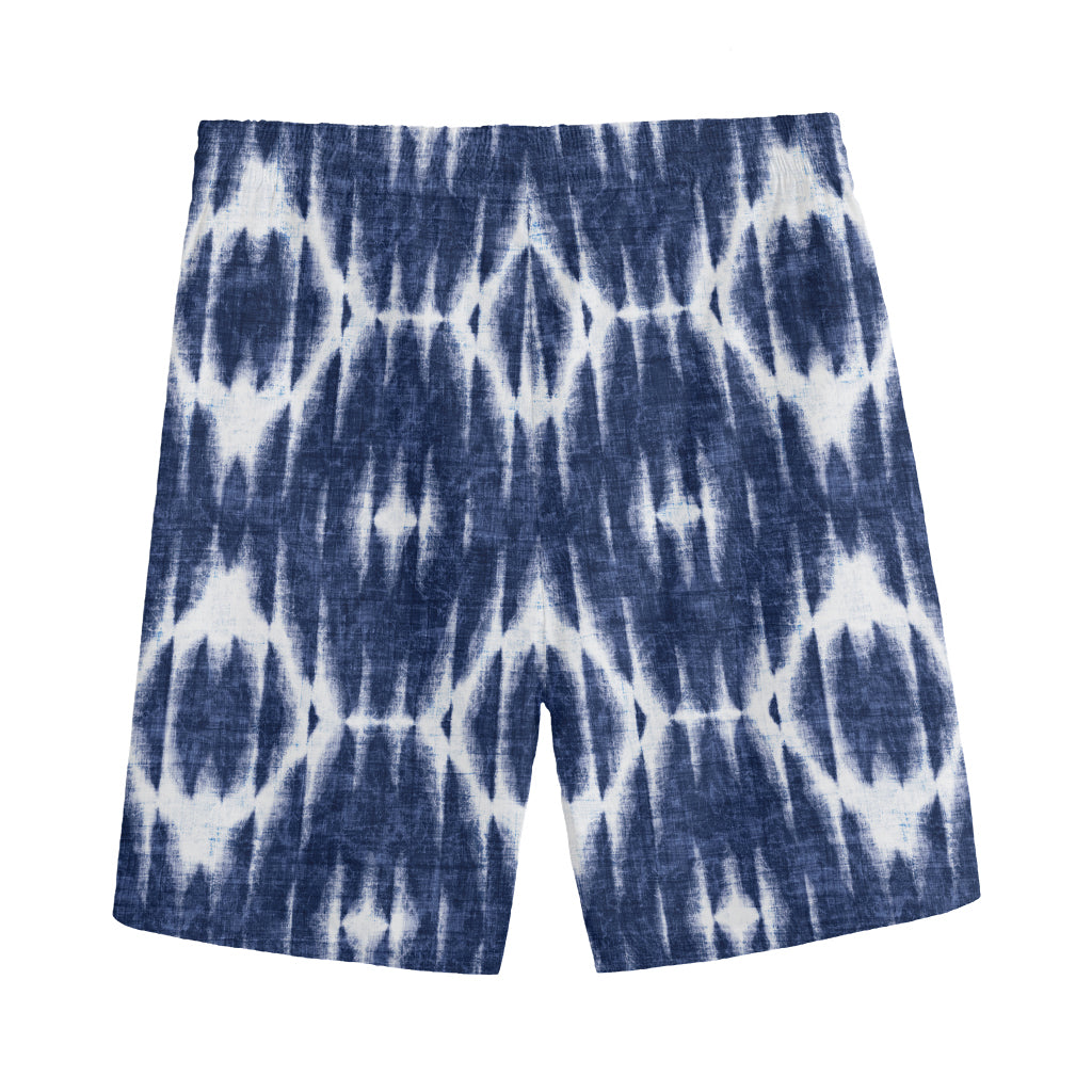 Blue Shibori Print Men's Sports Shorts