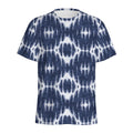 Blue Shibori Print Men's Athletic T-Shirt