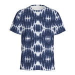 Blue Shibori Print Men's Sports T-Shirt
