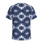 Blue Shibori Print Men's Sports T-Shirt