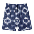 Blue Shibori Print Men's Swim Trunks