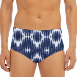 Blue Shibori Print Men's Triangle Swim Briefs