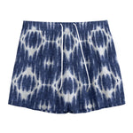 Blue Shibori Print Mesh Shorts