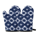 Blue Shibori Print Oven Mitts