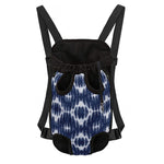 Blue Shibori Print Pet Carrier Backpack