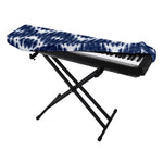 Blue Shibori Print Piano Keyboard Cover