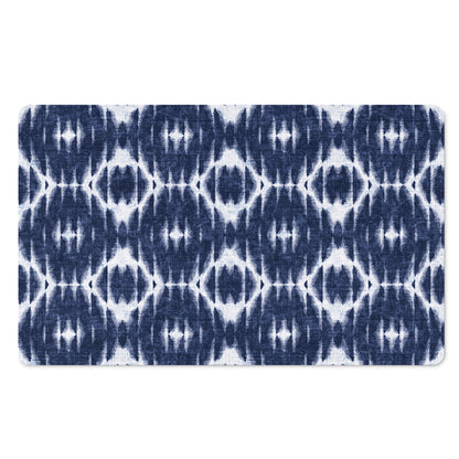 Blue Shibori Print Polyester Doormat