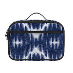 Blue Shibori Print Portable Lunch Bag
