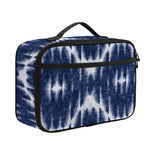 Blue Shibori Print Portable Lunch Bag