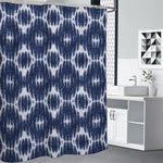 Blue Shibori Print Premium Shower Curtain