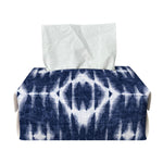 Blue Shibori Print Rectangle Tissue Box Cover