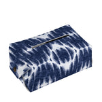 Blue Shibori Print Rectangle Tissue Box Cover