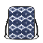 Blue Shibori Print Rectangular Crossbody Bag