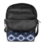 Blue Shibori Print Rectangular Crossbody Bag