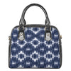 Blue Shibori Print Shoulder Handbag