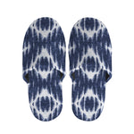 Blue Shibori Print Slippers
