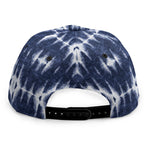 Blue Shibori Print Snapback Cap