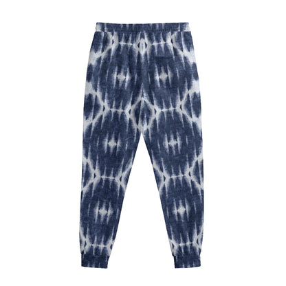 Blue Shibori Print Sweatpants