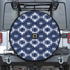 Blue Shibori Print Tire Cover With Camera Hole