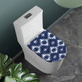 Blue Shibori Print Toilet Lid Cover