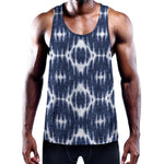 Blue Shibori Print Training Tank Top