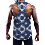 Blue Shibori Print Training Tank Top