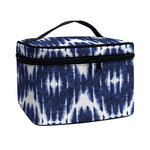 Blue Shibori Print Travel Makeup Bag