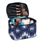 Blue Shibori Print Travel Makeup Bag