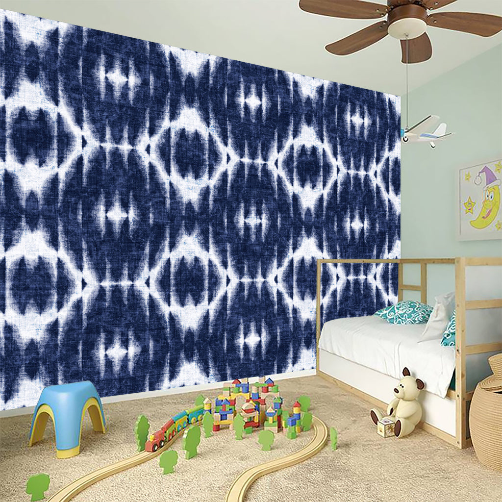 Blue Shibori Print Wall Sticker