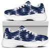 Blue Shibori Print White Chunky Shoes