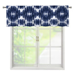 Blue Shibori Print Window Valance