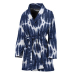 Blue Shibori Print Women's Bathrobe