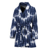 Blue Shibori Print Women's Bathrobe