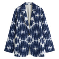Blue Shibori Print Women's Blazer