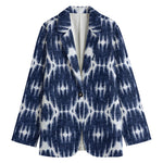 Blue Shibori Print Women's Blazer