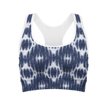 Blue Shibori Print Women's Sports Bra