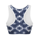 Blue Shibori Print Women's Sports Bra