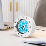 Blue Shibori Tie Dye Print Alarm Clock