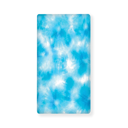 Blue Shibori Tie Dye Print Baby Crib Sheet