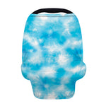 Blue Shibori Tie Dye Print Baby Seat Cover