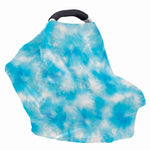 Blue Shibori Tie Dye Print Baby Seat Cover