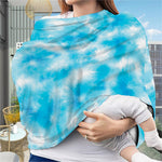 Blue Shibori Tie Dye Print Baby Seat Cover