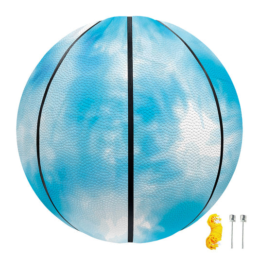 Blue Shibori Tie Dye Print Basketball