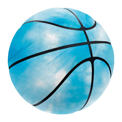 Blue Shibori Tie Dye Print Basketball