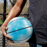 Blue Shibori Tie Dye Print Basketball