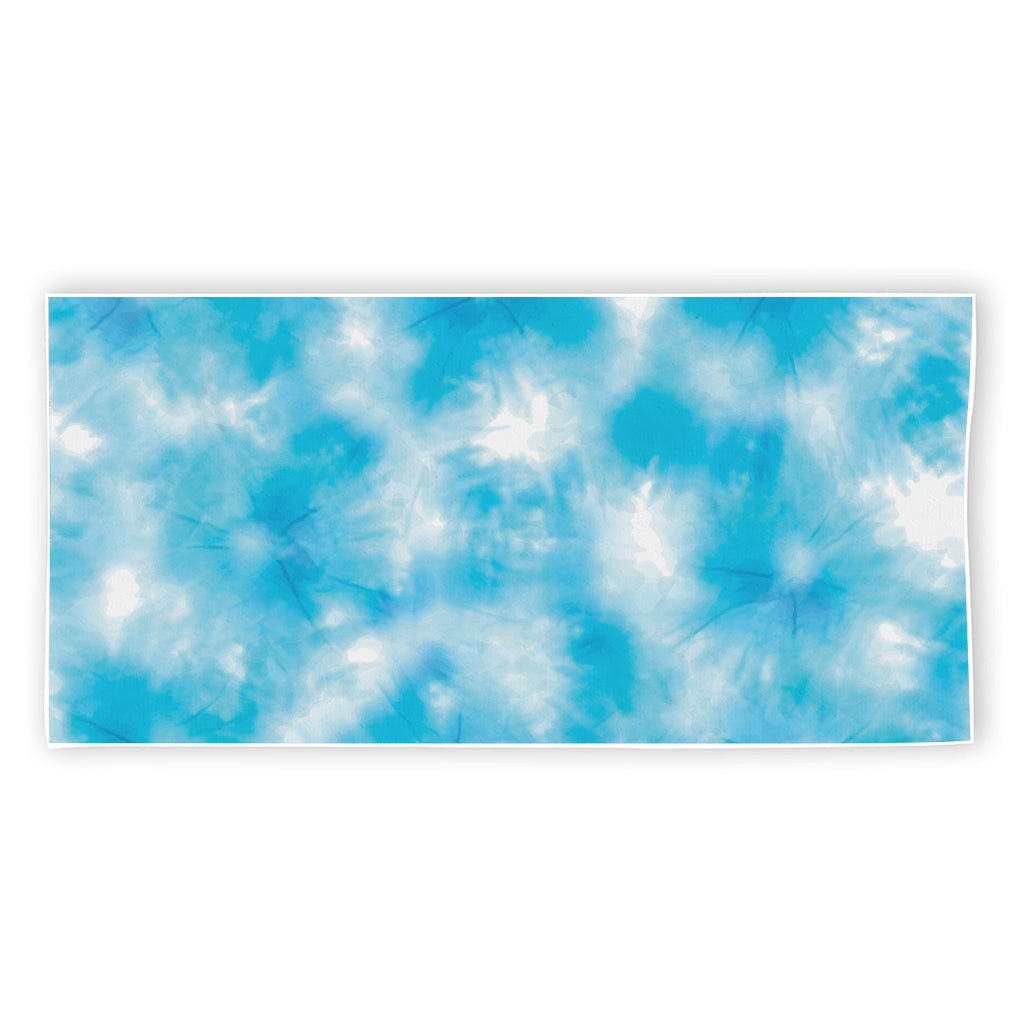 Blue Shibori Tie Dye Print Beach Towel