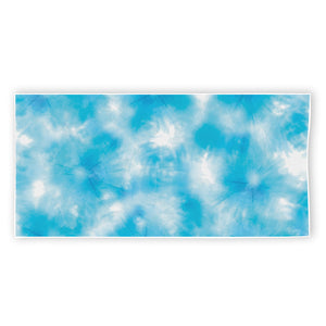 Blue Shibori Tie Dye Print Beach Towel